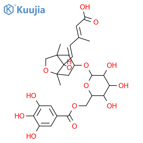 5,13-Epoxy-3,6-dihydroxycyclofarnesa-7,9-dien-11-oic acid; (3S,5R,6S,7E,9Z)-form, 3-O-[3,4,5-Trihydroxybenzoyl-(→6)-β-D-glucopyranoside] structure