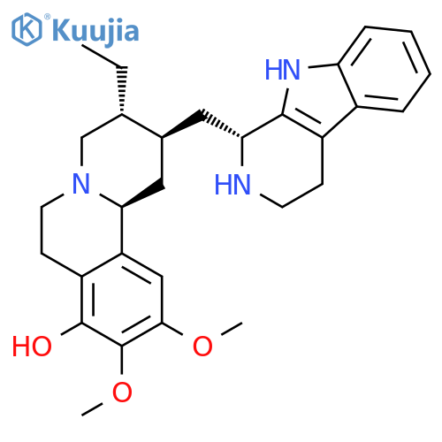 2H-Benzo[a]quinolizin-8-ol,3-ethyl-1,3,4,6,7,11b-hexahydro-9,10-dimethoxy-2-[[(1R)-2,3,4,9-tetrahydro-1H-pyrido[3,4-b]indol-1-yl]methyl]-,(2S,3R,11bS)- structure