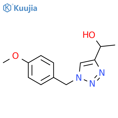 1-{1-[(4-Methoxyphenyl)methyl]-1H-1,2,3-triazol-4-yl}ethan-1-ol structure