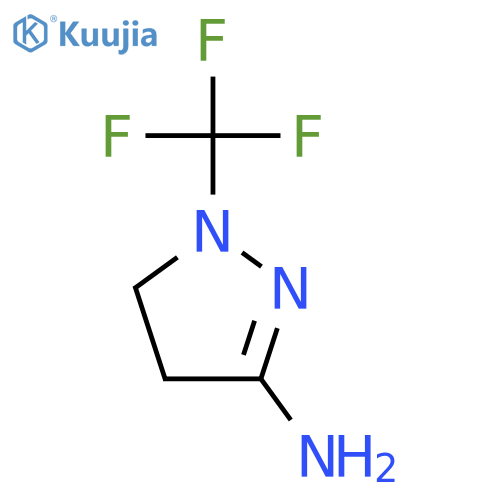 1H-Pyrazol-3-amine, 4,5-dihydro-1-(trifluoromethyl)- structure
