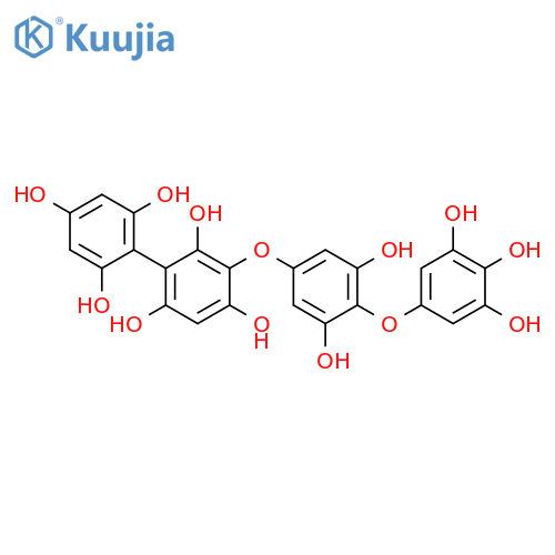 [1,1'-Biphenyl]-2,2',4,4',6,6'-hexol,3-[3,5-dihydroxy-4-(3,4,5-trihydroxyphenoxy)phenoxy]- structure