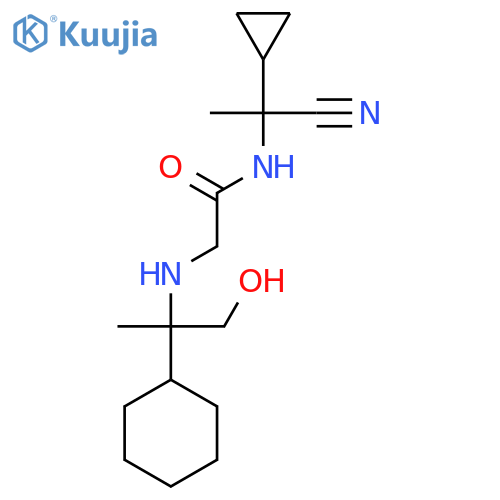 N-(1-Cyano-1-cyclopropylethyl)-2-[(2-cyclohexyl-1-hydroxypropan-2-YL)amino]acetamide structure