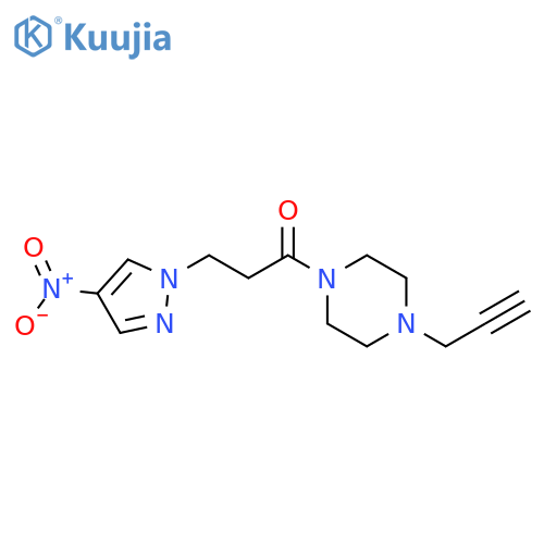 3-(4-Nitro-1H-pyrazol-1-yl)-1-[4-(2-propyn-1-yl)-1-piperazinyl]-1-propanone structure