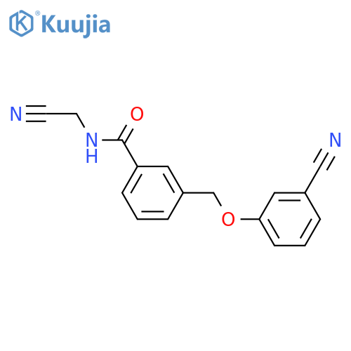 Benzamide, N-(cyanomethyl)-3-[(3-cyanophenoxy)methyl]- structure