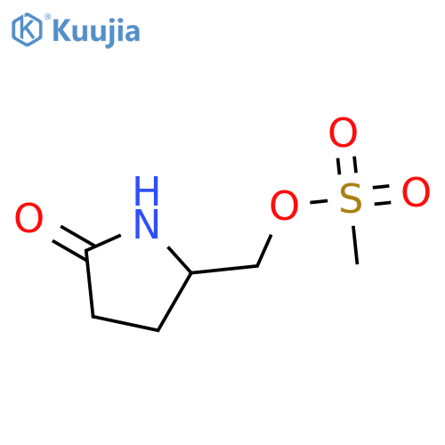 (5-oxopyrrolidin-2-yl)methyl methanesulfonate structure
