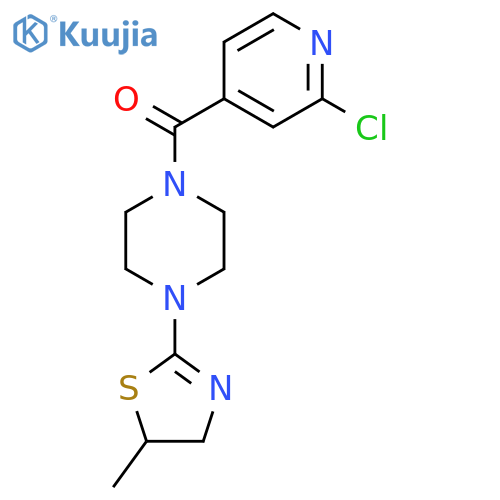 1-(2-Chloropyridine-4-carbonyl)-4-(5-methyl-4,5-dihydro-1,3-thiazol-2-YL)piperazine structure