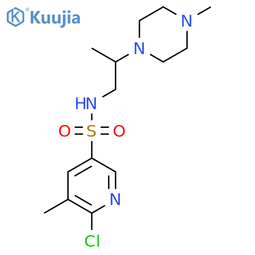 6-Chloro-5-methyl-N-[2-(4-methylpiperazin-1-YL)propyl]pyridine-3-sulfonamide structure