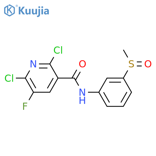 2,6-Dichloro-5-fluoro-N-[3-(methylsulfinyl)phenyl]-3-pyridinecarboxamide structure