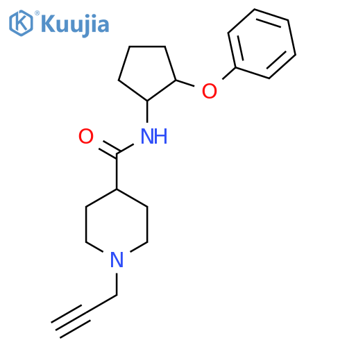 N-(2-Phenoxycyclopentyl)-1-prop-2-ynylpiperidine-4-carboxamide structure