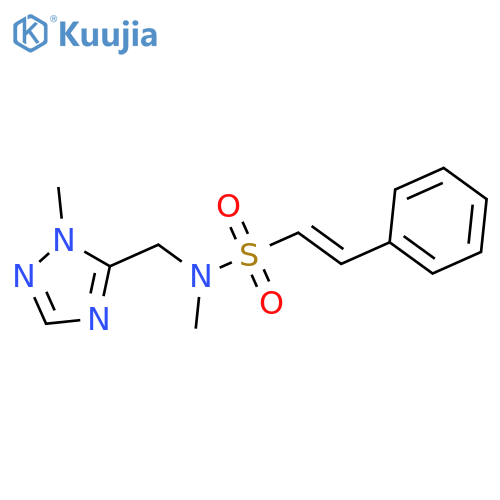N-methyl-N-(1-methyl-1H-1,2,4-triazol-5-yl)methyl-2-phenylethene-1-sulfonamide structure