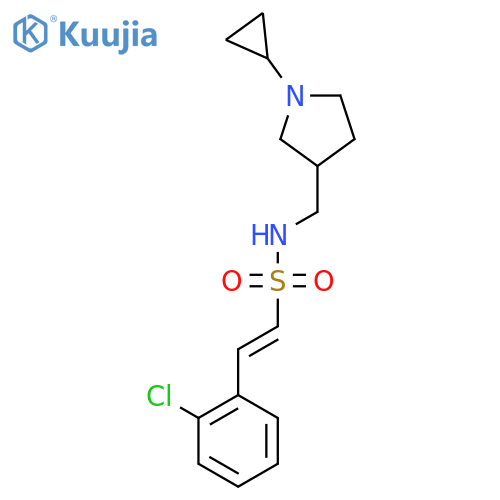 (E)-2-(2-Chlorophenyl)-N-[(1-cyclopropylpyrrolidin-3-YL)methyl]ethenesulfonamide structure