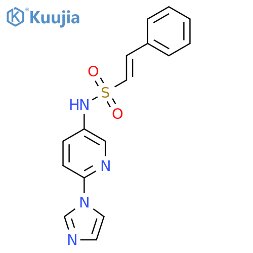 (E)-N-(6-(1H-imidazol-1-yl)pyridin-3-yl)-2-phenylethenesulfonamide structure