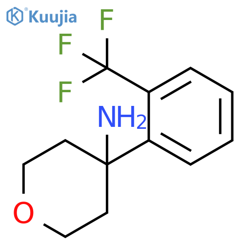 4-[2-(Trifluoromethyl)phenyl]oxan-4-amine structure