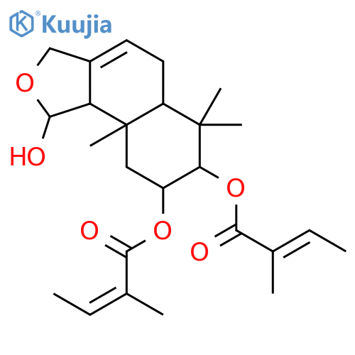 [(1r,5ar,7r,8r,9as,9br)-1-hydroxy-6,6,9a-trimethyl-7-[(e)-2-methylbut-2-enoyl]oxy-1,3,5,5a,7,8,9,9b-octahydrobenzo[e][2]benzofuran-8-yl] (e)-2-methylbut-2-enoate structure