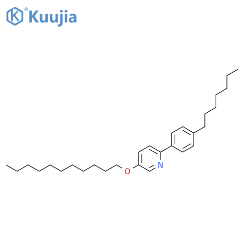 Pyridine, 2-(4-heptylphenyl)-5-(undecyloxy)- structure