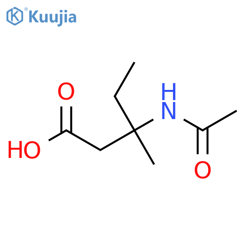3-acetamido-3-methylpentanoic acid structure