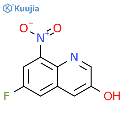 3-Quinolinol, 6-fluoro-8-nitro- structure