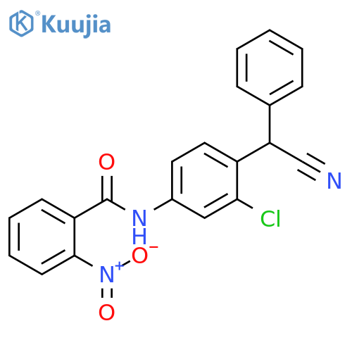 N-[3-Chloro-4-[cyano(phenyl)methyl]phenyl]-2-nitrobenzamide structure
