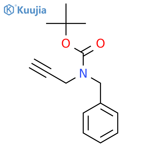 tert-butyl N-benzyl-N-(prop-2-yn-1-yl)carbamate structure