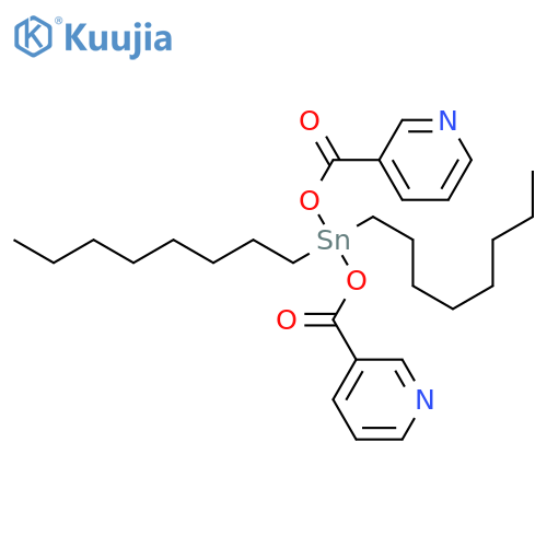 Pyridine, 3,3'-[(dioctylstannylene)bis(oxycarbonyl)]bis- structure