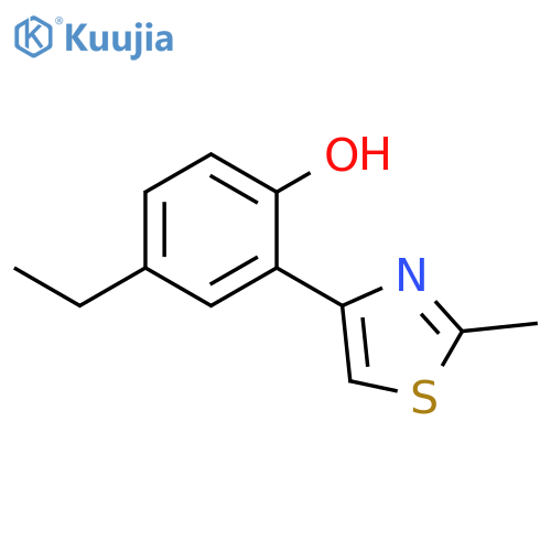 4-Ethyl-2-(2-methyl-thiazol-4-yl)-phenol structure