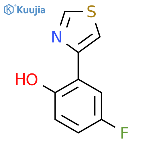 4-Fluoro-2-(1,3-thiazol-4-yl)phenol structure