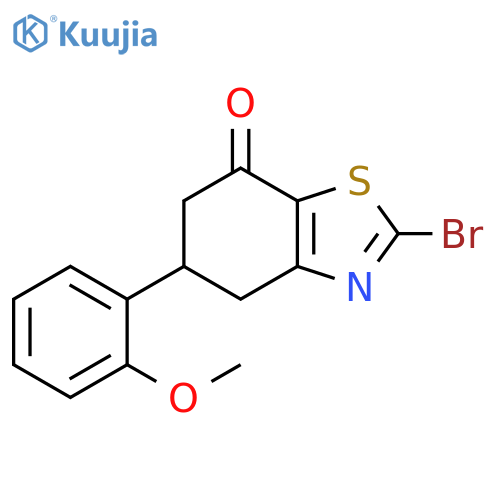 2-Bromo-5-(2-methoxy-phenyl)-5,6-dihydro-4H-benzothiazol-7-one structure