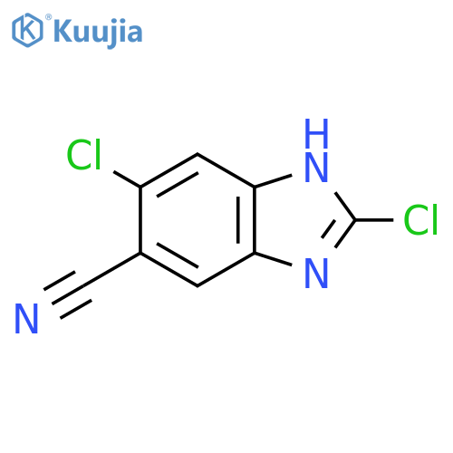 5-Cyano-2,6-dichloro-1H-benzimidazole structure