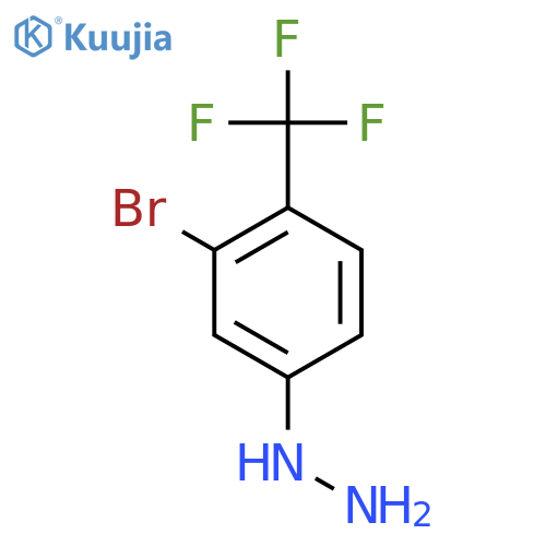 3-bromo-4-(trifluoromethyl)phenylhydrazine structure
