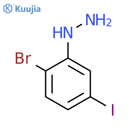 2-Bromo-5-iodophenylhydrazine structure