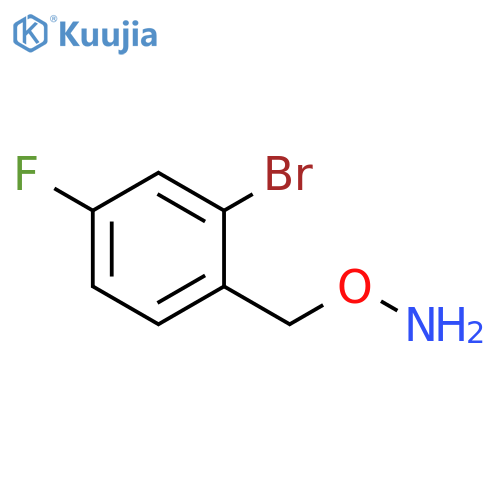 O-(2-bromo-4-fluorophenyl)methylhydroxylamine structure