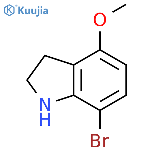 1H-Indole, 7-bromo-2,3-dihydro-4-methoxy- structure