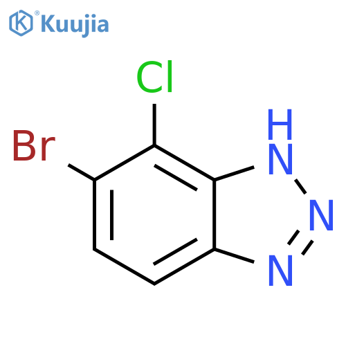 1H-Benzotriazole, 6-bromo-7-chloro- structure