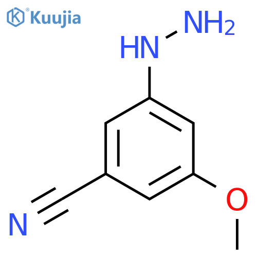 3-Cyano-5-methoxyphenylhydrazine structure