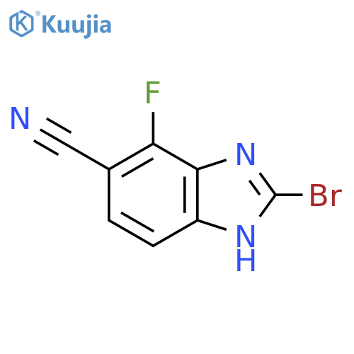 2-Bromo-6-cyano-7-fluoro-1H-benzimidazole structure