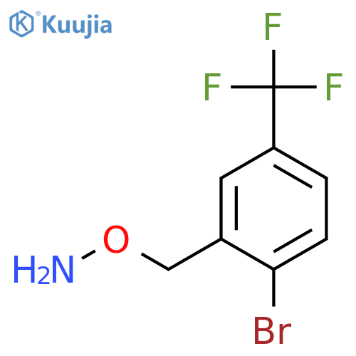 O-{2-bromo-5-(trifluoromethyl)phenylmethyl}hydroxylamine structure