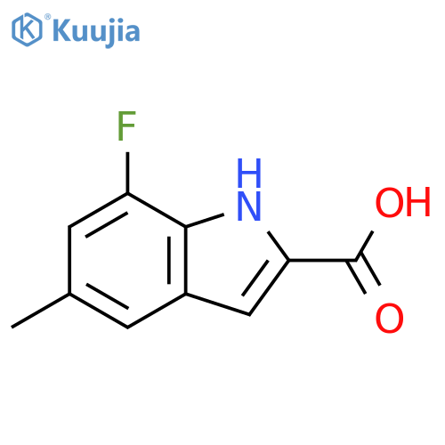 7-fluoro-5-methyl-1H-indole-2-carboxylic acid structure