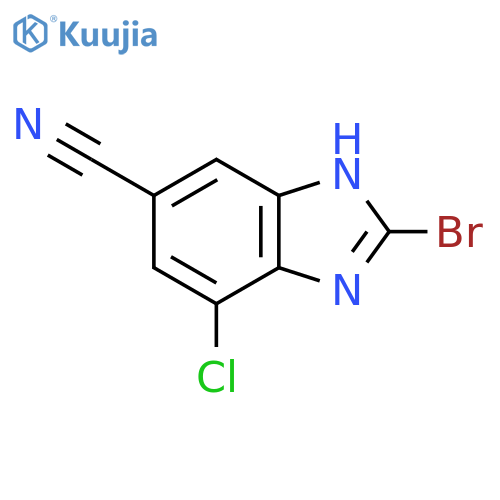 2-Bromo-7-chloro-5-cyano-1H-benzimidazole structure