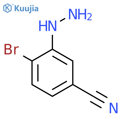 4-Bromo-3-hydrazinylbenzonitrile structure