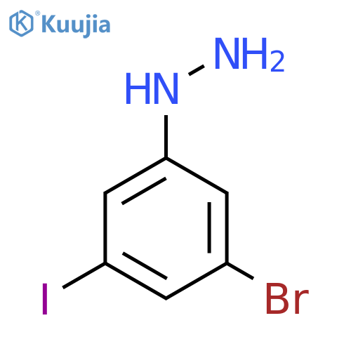 3-Bromo-5-iodophenylhydrazine structure
