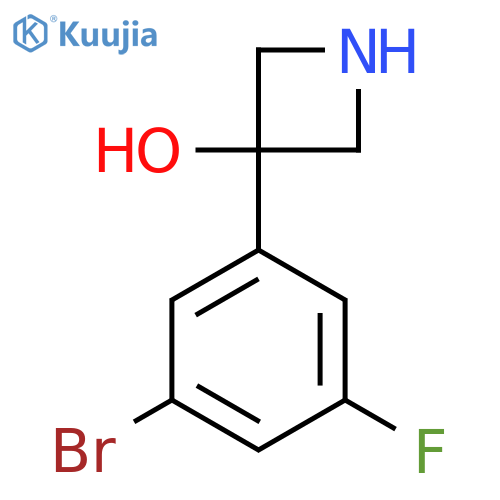 3-(3-bromo-5-fluorophenyl)azetidin-3-ol structure
