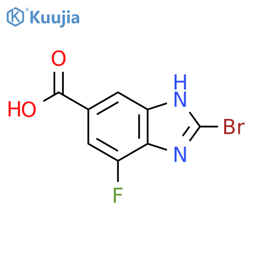 2-Bromo-4-fluoro-1H-benzimidazole-6-carboxylic acid structure