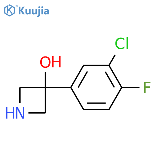 3-(3-chloro-4-fluorophenyl)azetidin-3-ol structure