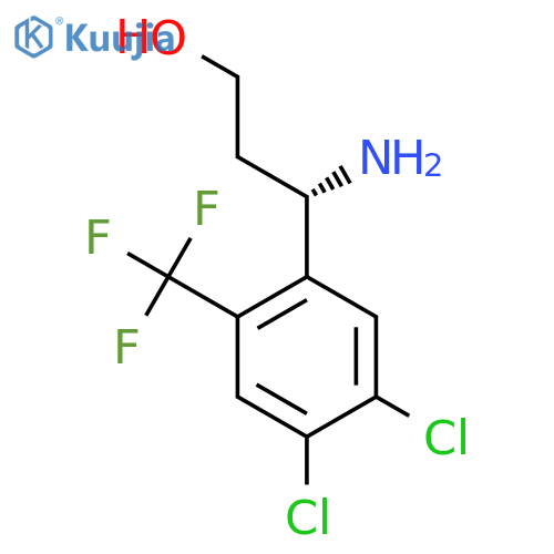 (3S)-3-amino-3-[4,5-dichloro-2-(trifluoromethyl)phenyl]propan-1-ol structure