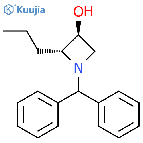 3-Azetidinol, 1-(diphenylmethyl)-2-propyl-, (2R-trans)- structure