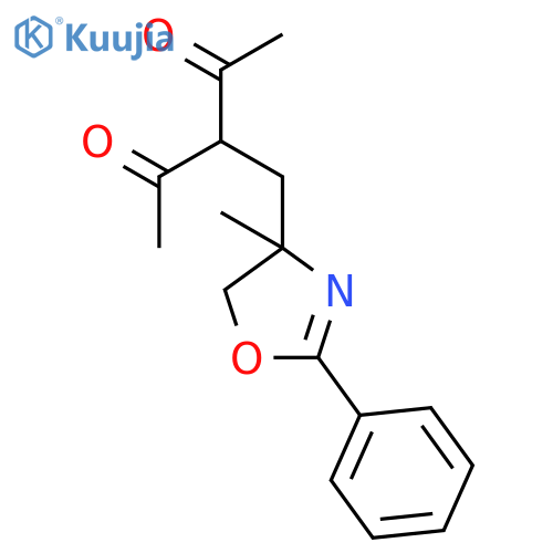 2,4-Pentanedione, 3-[(4,5-dihydro-4-methyl-2-phenyl-4-oxazolyl)methyl]- structure