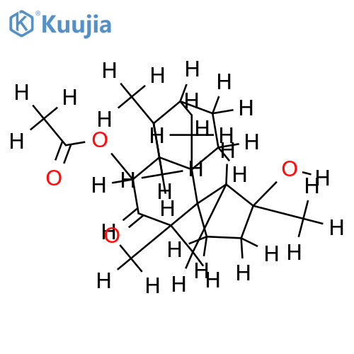 6beta-acetoxy-13alpha-hydroxyhaplopan-7-one structure