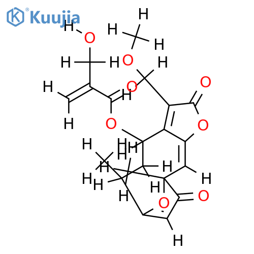 8alpha-(4-hydroxymethacryloyloxy)-3-oxo-1-desoxy-1,2-dehydrohirsutinolide-13-O-methyl ether structure