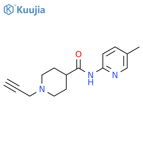 N-(5-methylpyridin-2-yl)-1-(prop-2-yn-1-yl)piperidine-4-carboxamide structure