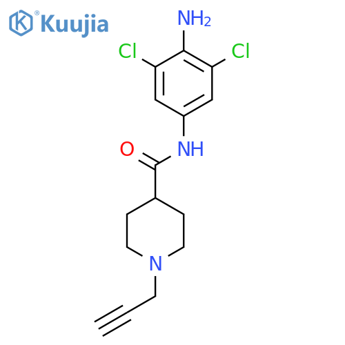 N-(4-amino-3,5-dichlorophenyl)-1-(prop-2-yn-1-yl)piperidine-4-carboxamide structure